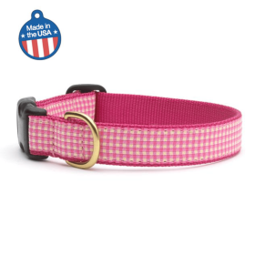 Pink Gingham Collar or Leash