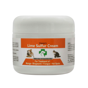 Classic's Lime Sulfur Pet Skin Cream - Veterinary Treatment for Itchy, Dry Skin, Ringworm, and Mange
