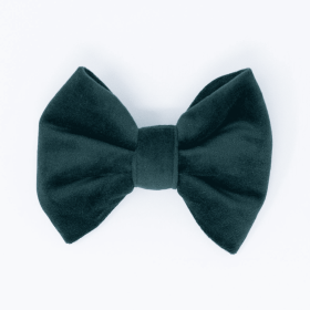 Limited Edition Velvet Evergreen Classic Dog Bow Tie