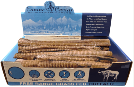 Buffaroos 12" Box – Canine Caviar Buffalo Treats, Free-Range & Grass-Fed