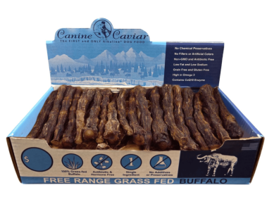 California Rolls 6" box – Canine Caviar Buffalo Treats, Free-Range & Grass-Fed