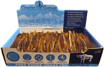 Tendon (Toothpick) 6" box – Canine Caviar Buffalo Treats, Free-Range & Grass-Fed