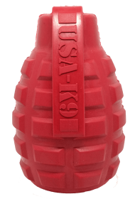 USA-K9 Grenade Durable Rubber Chew Toy & Treat Dispenser