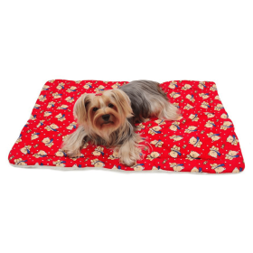Winter Bear Flannel/Ultra-Plush Blanket – Double-Layered Pet Blanket (30"x20")