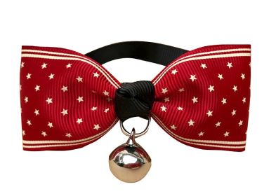 Set of 2 Pet Bow Tie Collars with Decorative Bells