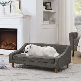 Durable Elevated Dog Sofa Bed-Dark Gray