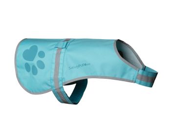 Reflective Dog Safety Vest (XS Size) – Hi-Vis Fluorescent Vest with Utility Strap (Teal)