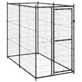 Outdoor Steel Dog Kennel (43.3" x 86.6" x 70.9") – Secure & Spacious