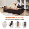 VEVOR Pet Sofa - Leather Dog Couch for Large Pets (40x23x13 inch, 110 lbs Capacity)