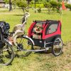 Dog Bike Trailer - Foldable Pet Cart with 3 Entrances for Travel