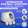 White Automatic Dog Ball Launcher Machine - Tennis Ball Thrower (10.2"x8.3"x10.6")