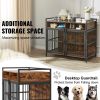 VEVOR Furniture Style Dog Crate with Storage (41 Inch, Large Breed, Double Doors)