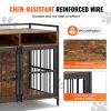 VEVOR Furniture Style Dog Crate with Storage (41 Inch, Large Breed, Double Doors)