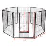40 Inch Heavy Duty Pet Playpen - 8 Metal Panel Dog Fence