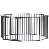 200" Adjustable Safety Gate – 8 Panels Play Yard & Fireplace Fence for Stairs and Prohibited Areas