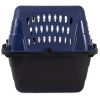 24" Hard-Sided Plastic Cat & Dog Kennel - 2-Door Topload (Blue)
