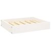 White Solid Wood Pine Dog Bed - 20.3" x 17.3" x 3.5", Minimalist Design