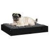 Black Solid Wood Pine Dog Bed (24.2"x19.3"x3.5")