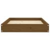 Honey Brown Solid Wood Pine Dog Bed - 28.1"x21.3"x3.5", Sturdy Pet Bed