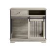 Sliding Door Dog Crate with Drawers - (35.43"W x 23.62"D x 33.46"H)