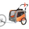 VEVOR Dog Bike Trailer (Supports up to 66 lbs) - 2-in-1 Pet Stroller Cart Bicycle Carrier