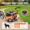 VEVOR Dog Bike Trailer (Supports up to 66 lbs) - 2-in-1 Pet Stroller Cart Bicycle Carrier
