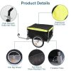 Foldable Bicycle Cargo Wagon Trailer - Two-Wheel with 15.8" Wheels & Removable Cover (176 lbs Capacity)