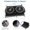 Foldable Bicycle Cargo Wagon Trailer - Two-Wheel with 15.8" Wheels & Removable Cover (176 lbs Capacity)