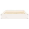 White Solid Wood Pine Dog Bed - 24.2"x19.3"x3.5"