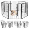 40 Inch Heavy Duty Pet Playpen - 8 Metal Panel Dog Fence