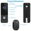 Wireless Smart WiFi Video Doorbell - 720P Intercom Camera with Two-Way Audio & Night Vision