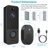 Wireless Smart WiFi Video Doorbell - 720P Intercom Camera with Two-Way Audio & Night Vision