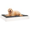 White Solid Wood Pine Dog Bed (28.1"x21.3"x3.5")