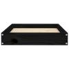 Black Solid Wood Pine Dog Bed (24.2"x19.3"x3.5")