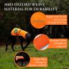 Reflective Dog Safety Vest (M Size) – Blaze Orange Hi-Visibility Jacket with Utility Strap