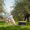 Foldable Bicycle Cargo Wagon Trailer - Two-Wheel with 15.8" Wheels & Removable Cover (176 lbs Capacity)