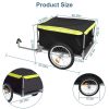 Foldable Bicycle Cargo Wagon Trailer - Two-Wheel with 15.8" Wheels & Removable Cover (176 lbs Capacity)