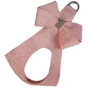Susan Lanci Designs Puppy Pink Glitzerati Nouveau Bow Step In Harness (Size: Medium)