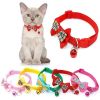 Bowknot Cat Collar with Bell & Buckle – Decorative Pet Accessory