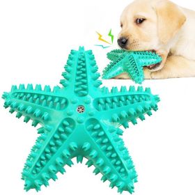 Sea Star Shaped Dog Toothbrush with Sound – Pet Teeth Grinding Toy (Color: A, Ships From: CN)