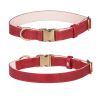 Leather Dog Collar – Soft Padded, Breathable, Adjustable with Metal Buckle