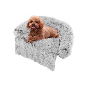 Plush Calming Dog Couch Bed – Cozy Pet Supplies Bed (Color: Style A, Size: S)