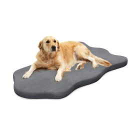 Pet Supplies Dog Bed with Memory Foam Support - Breathable, Washable Cover (Color: Gray, Size: O/S)