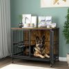 Modern Dog Kennel – Crate Furniture with Removable Tray & 360° Rotation