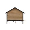Outdoor Large Wooden Cabin House Style Dog Kennel with Porch