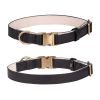 Leather Dog Collar – Soft Padded, Breathable, Adjustable with Metal Buckle