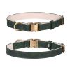 Leather Dog Collar – Soft Padded, Breathable, Adjustable with Metal Buckle