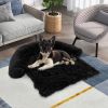 Black Plush Calming Dog Couch Bed – Anti-Slip Bottom