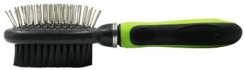 Pet Life Flex Series 2-in-1 Dual-Sided Grooming Pet Brush