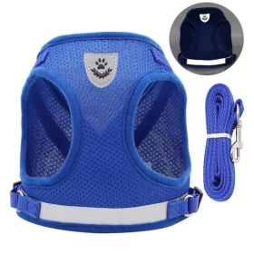 No Pull Pet Harness Vest For Dog & Cat (Color and Size: Blue, XS)